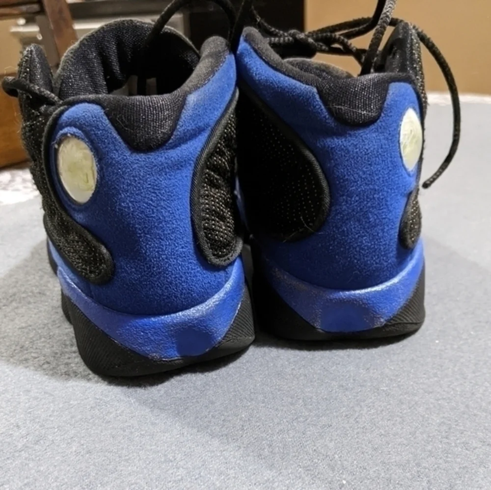 Boys Jordan‎ retro 13 shoes black royal blue size 1y
